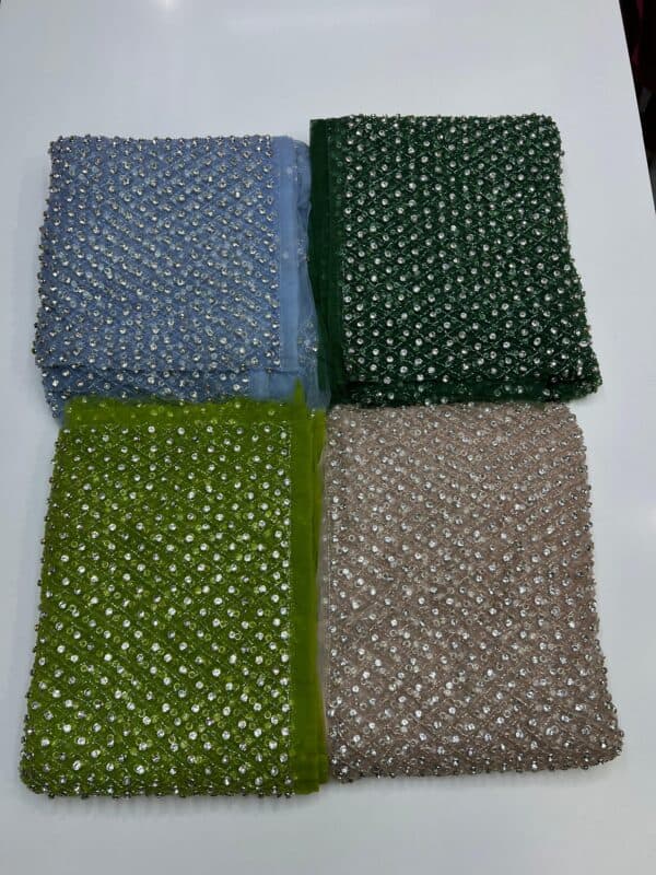 Luxury Embellished Lace Fabric –Embellished Fabric Collection FSL-LEF-FEB-307(4 yards) - Image 5