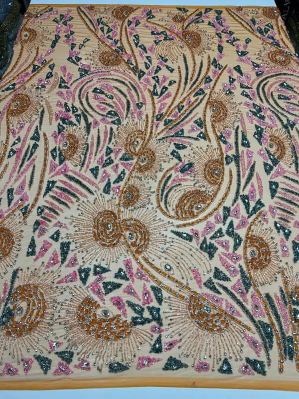 Luxury Embellished Lace Fabric –Embellished Fabric Collection FSL-LEF-FEB-311(4 yards) - Image 5