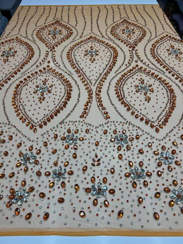 Luxury Embellished Lace Fabric –Embellished Fabric Collection FSL-LEF-FEB-302(4 yards) - Image 6