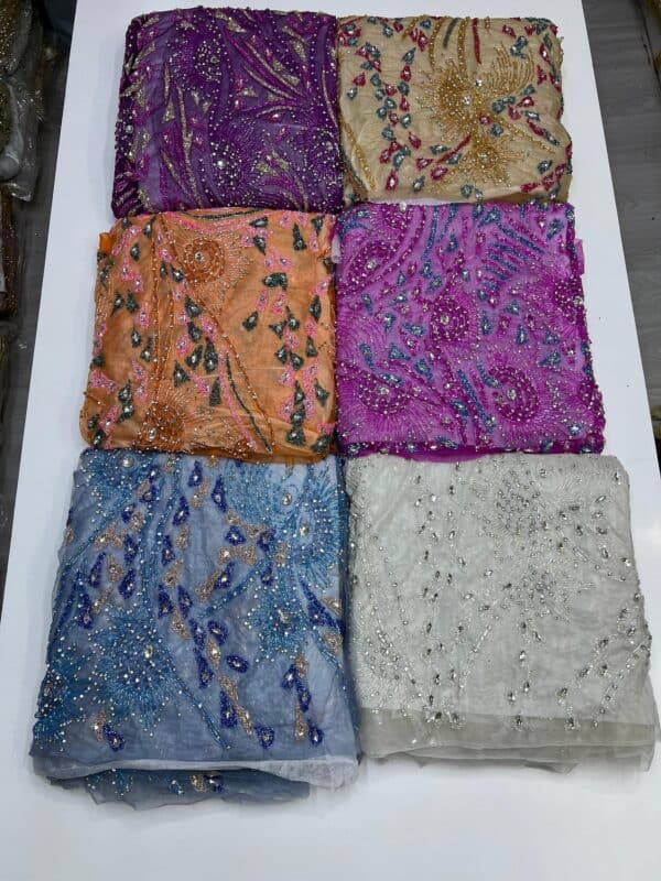 Luxury Embellished Lace Fabric –Embellished Fabric Collection FSL-LEF-FEB-311(4 yards) - Image 6