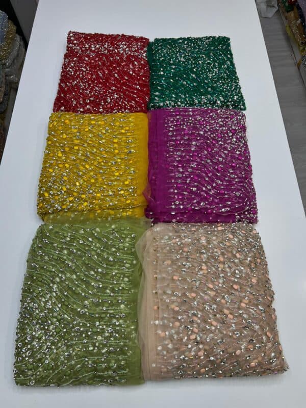 Luxury Embellished Lace Fabric –Embellished Fabric Collection FSL-LEF-FEB-304(4 yards) - Image 3