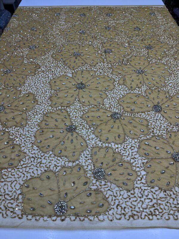 Luxury Embellished Lace Fabric –Embellished Fabric Collection FSL-LEF-FEB-300(4 yards) - Image 7