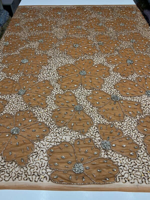 Luxury Embellished Lace Fabric –Embellished Fabric Collection FSL-LEF-FEB-300(4 yards) - Image 8