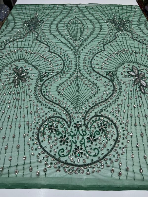 luxe hand-beaded mesh