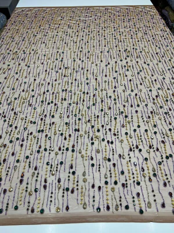 bead embellished tulle