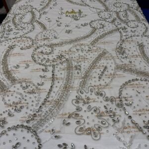 Luxury Embellished Lace Fabric -Sale Fabric Collection FS-SALE-009(4 YARDS)