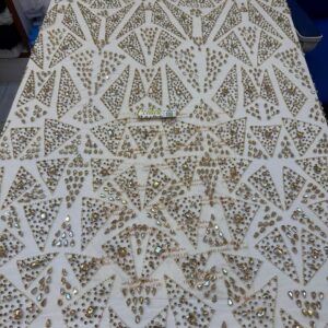 gold hand-embellished fabric