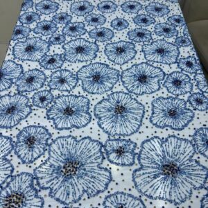 Sky Blue Floral Fabric