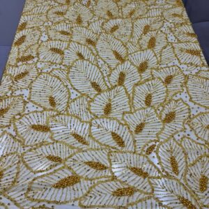 Gold Floral Fabric