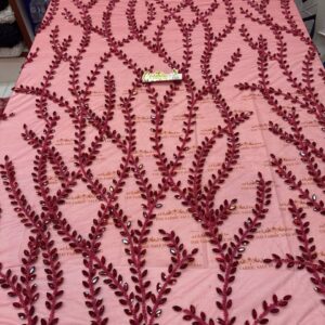 luxury red hand embellished