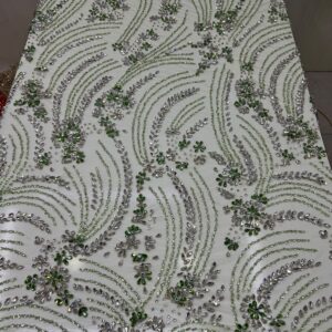 Green & Silver Luxury Fabric