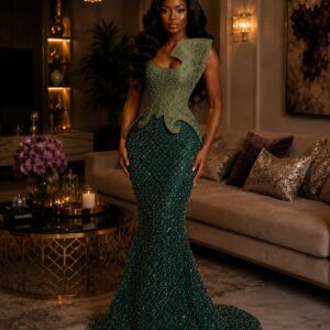 emerald green lace